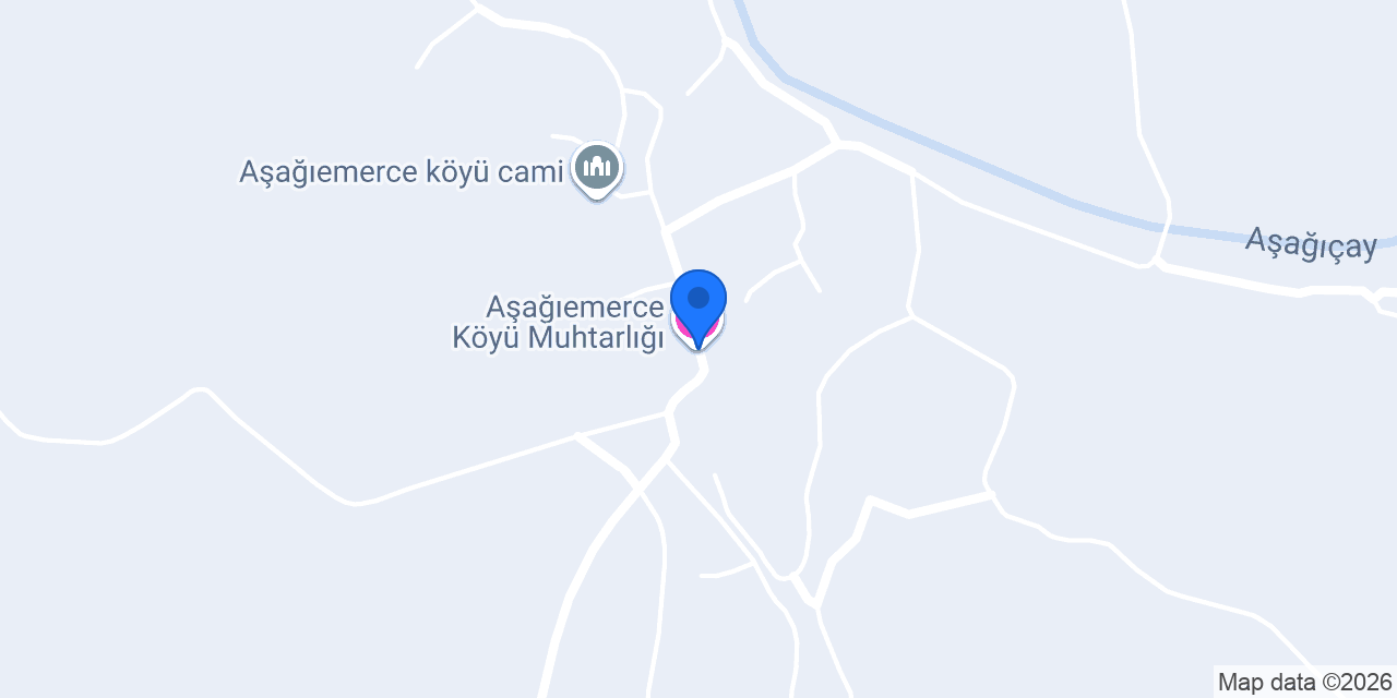 Aşağıemerce Köyü Muhtarlığı konumu