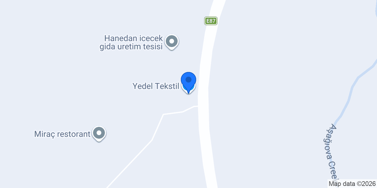 Yedel Tekstil konumu