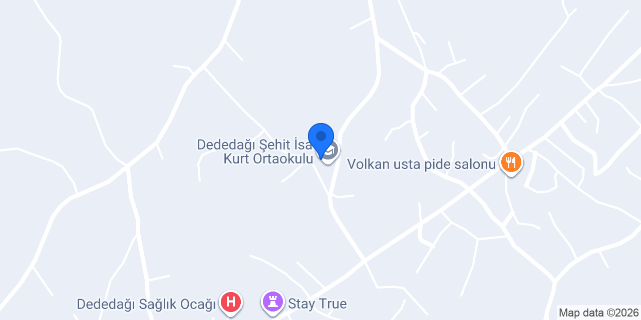 Dededağı Şehit İsa Kurt Ortaokulu konumu