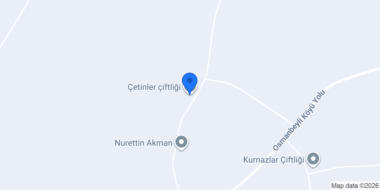 Çetinler çiftliği konumu