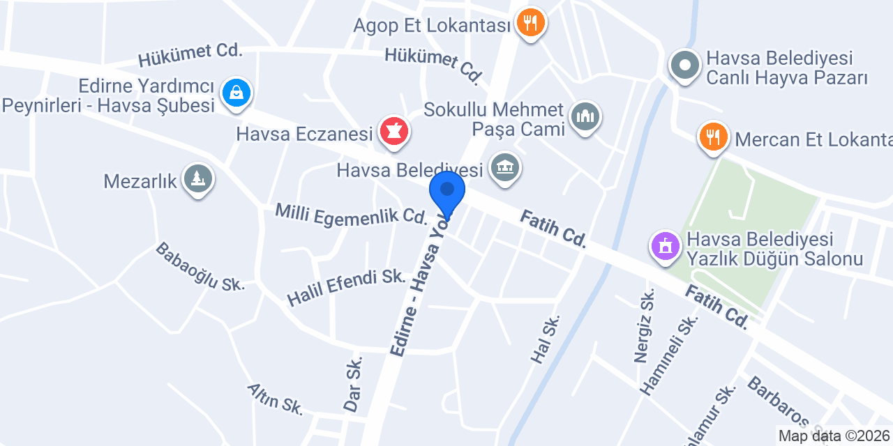 Havsa Halk Eğitim Merkezi konumu