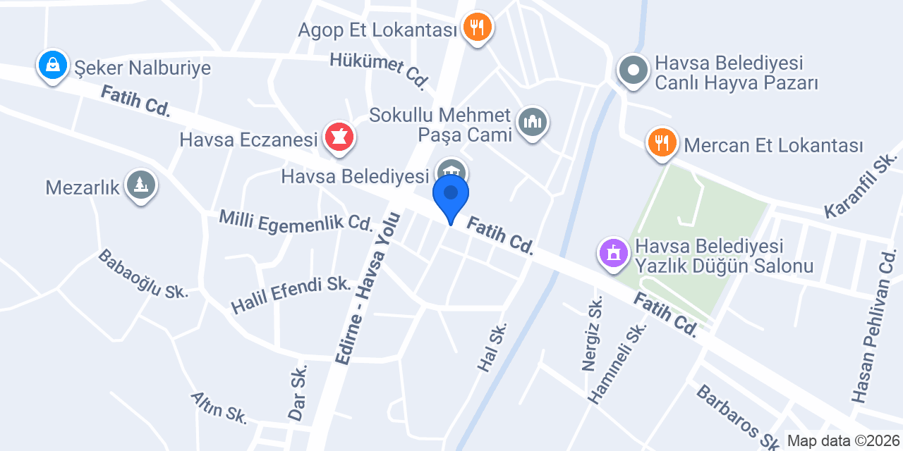 679 Sayılı Havsa Tarım Kredi Kooperatifi konumu