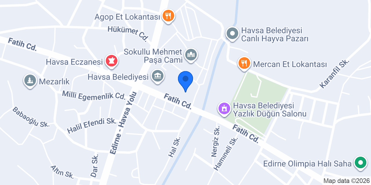 Ziraat Bankası Havsa/Edirne Şubesi konumu
