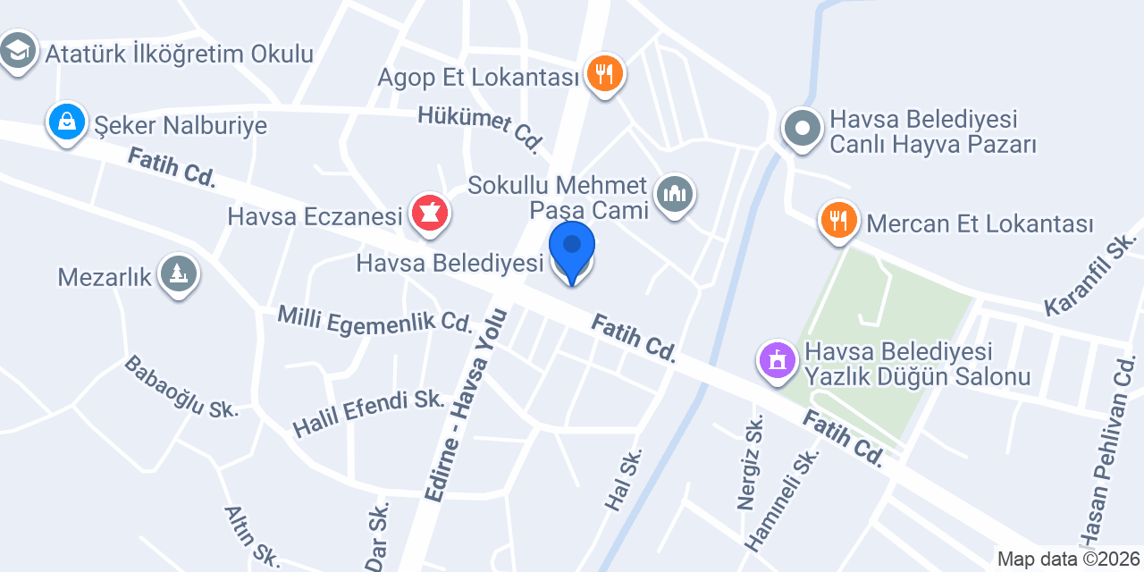 Havsa Belediyesi konumu