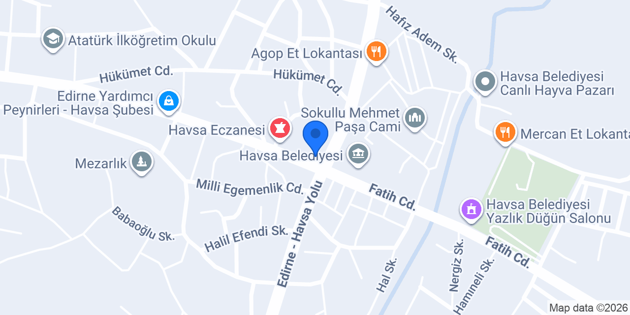Lizay - Edirne Havsa konumu