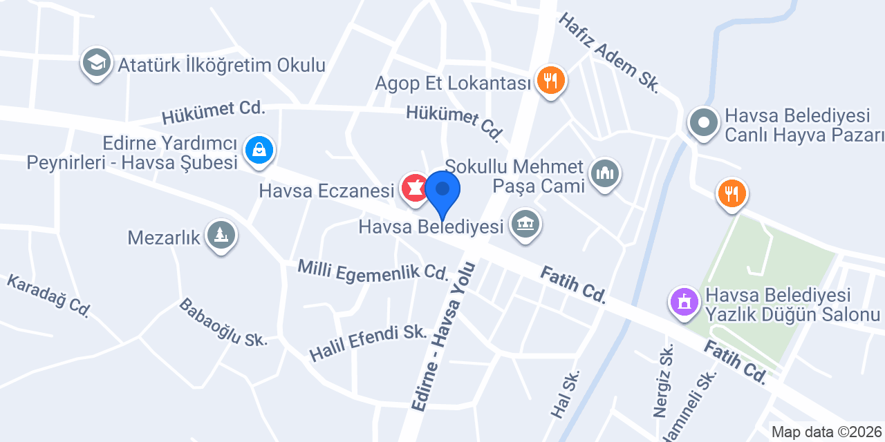 Havsa Pide Lahmacun Salonu konumu