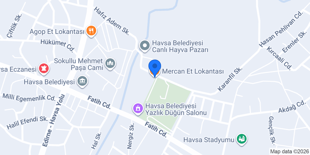 Mercan Et Lokantası konumu