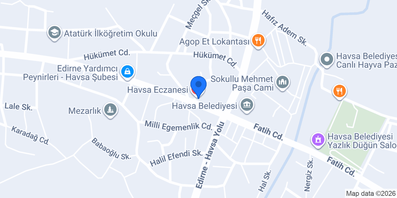 Havsa Eczanesi konumu