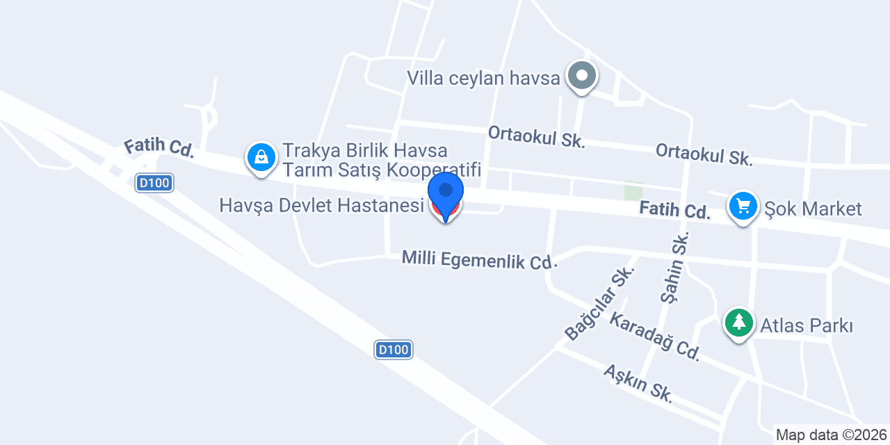 Havşa Devlet Hastanesi konumu