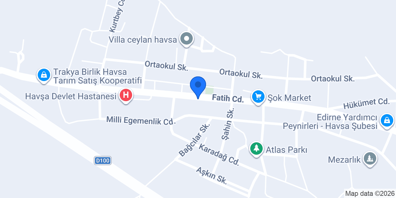 Öztürk Gıda Market konumu