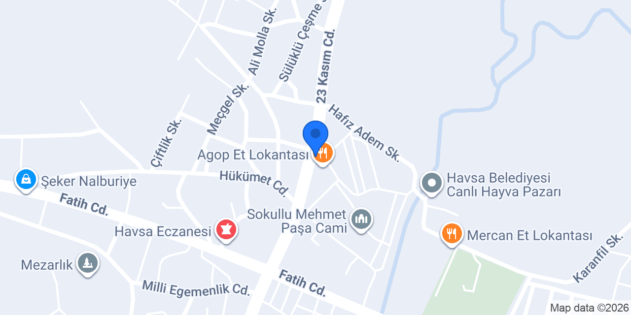 B&S Havsa Emlak konumu