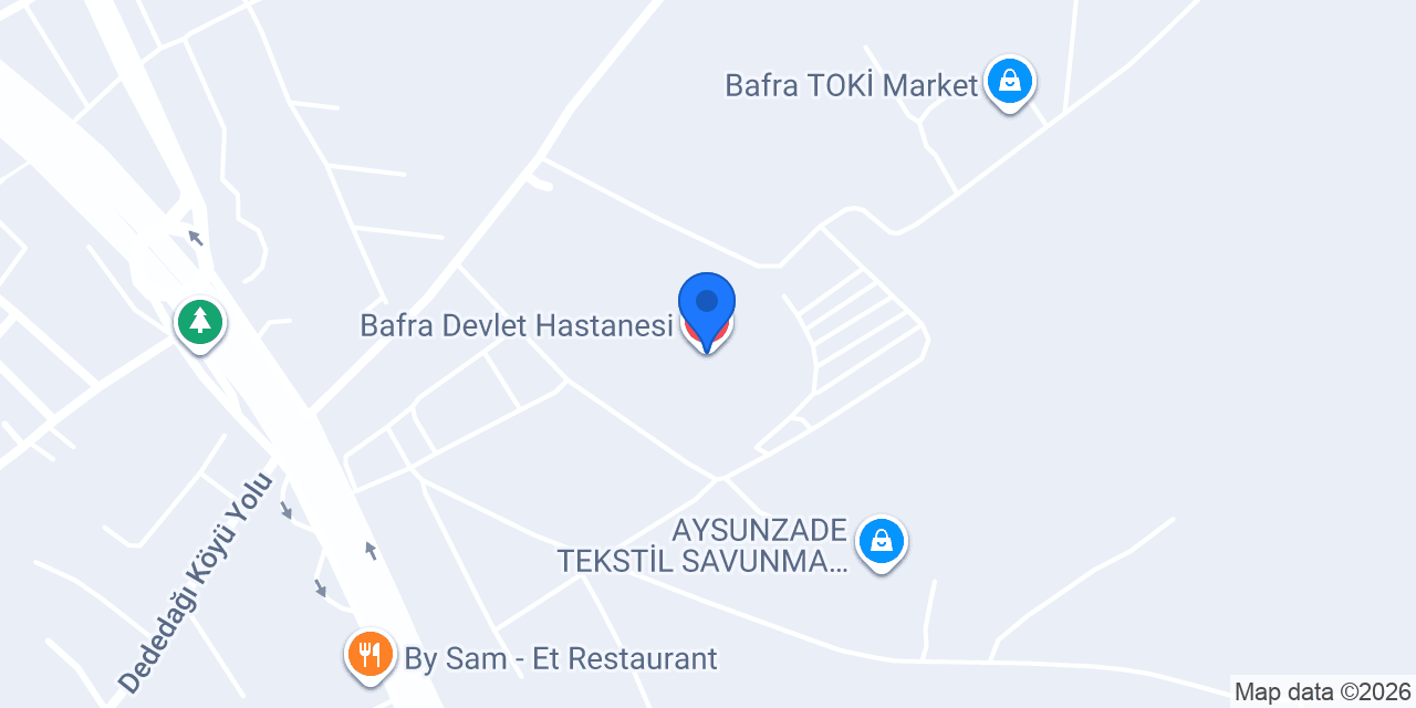 Bafra Devlet Hastanesi konumu