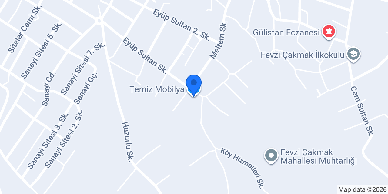 Temiz Mobilya konumu