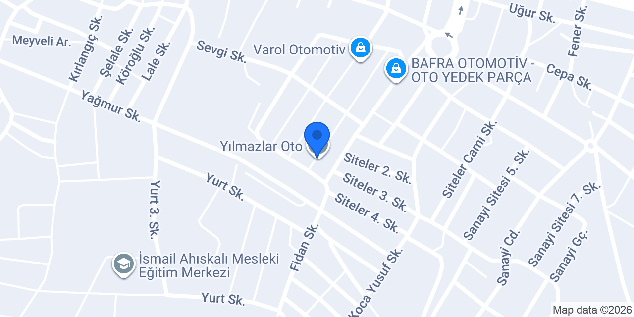 Yılmazlar Oto konumu