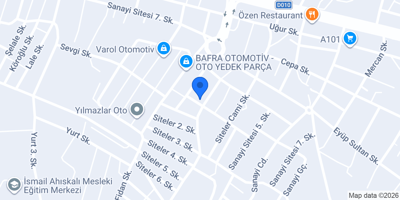 Bafra Pilot Garage Oto Ekspertiz konumu