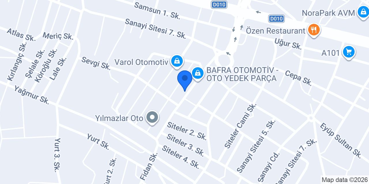 Egzozcu Mustafa Bafra konumu