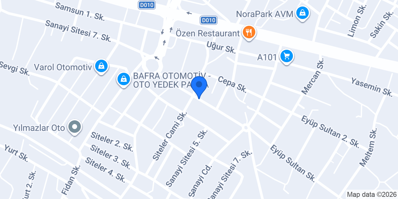 Bafra Sanayi Taksi konumu