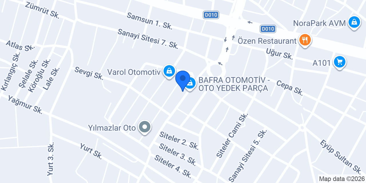 Bafra Deha Demir Doğrama konumu
