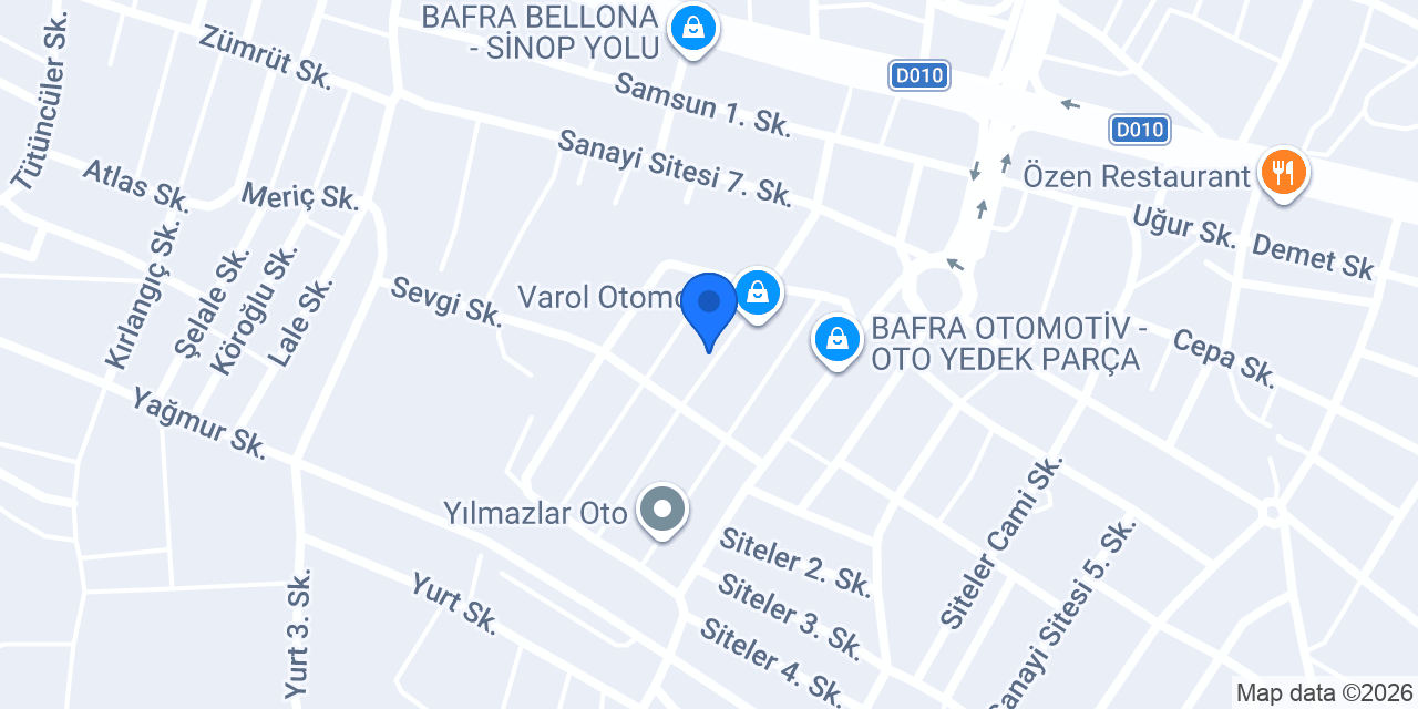 BULUT OTOMOTİV BAFRA konumu