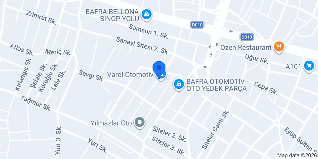 Varol Otomotiv konumu