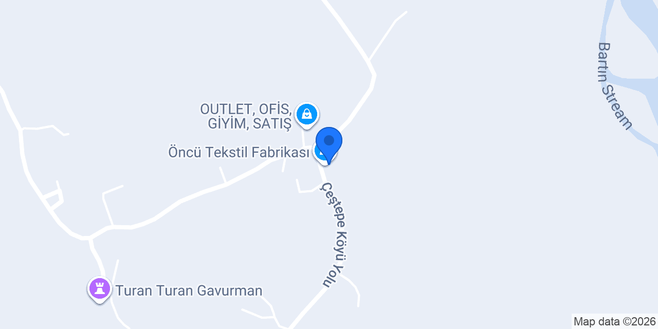 Öncü Tekstil Fabrikası konumu