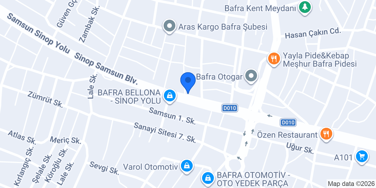 SAK OTOMOTİV konumu