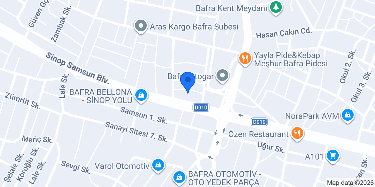 Bakıroğlu Mobilya konumu