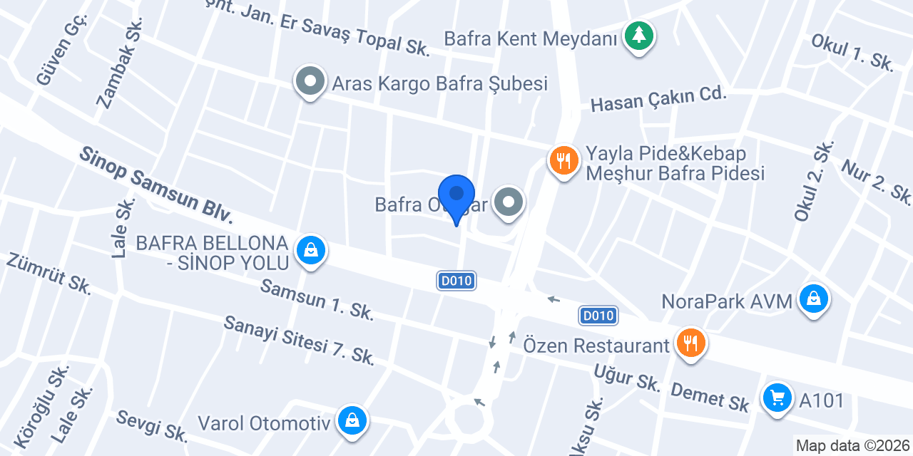 Bafra Ümit Reklam konumu