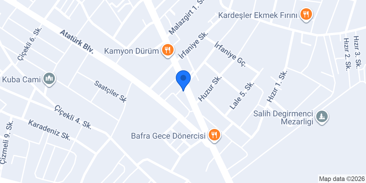 Bafra Karadeniz Mermer konumu