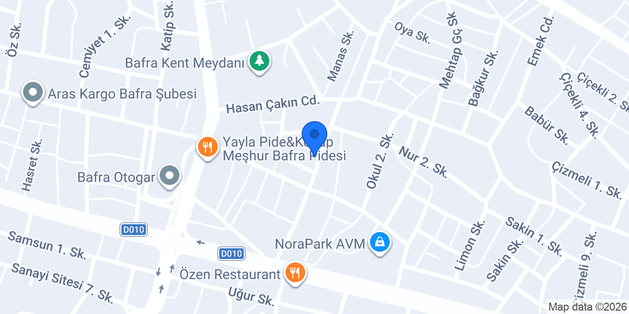 BAFRA KİTAP KIRTASİYE CAFE konumu