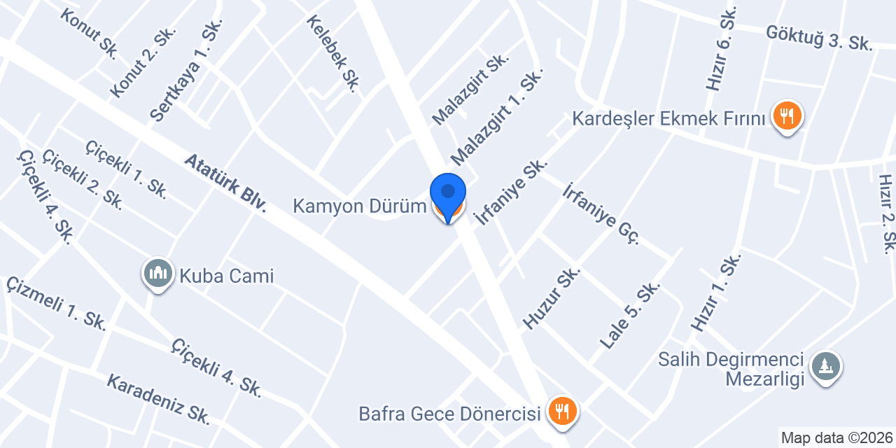 Kamyon Dürüm konumu