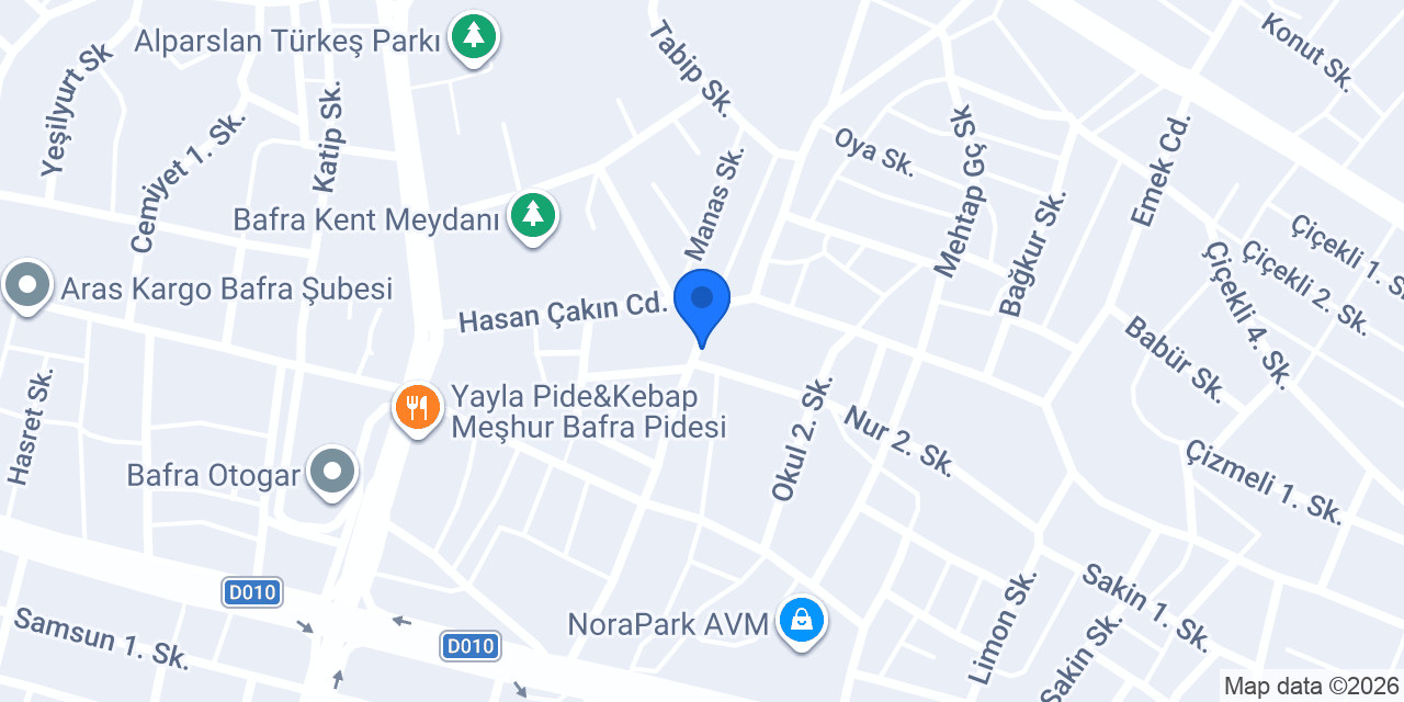 Bafra Reklamcı Nesim konumu