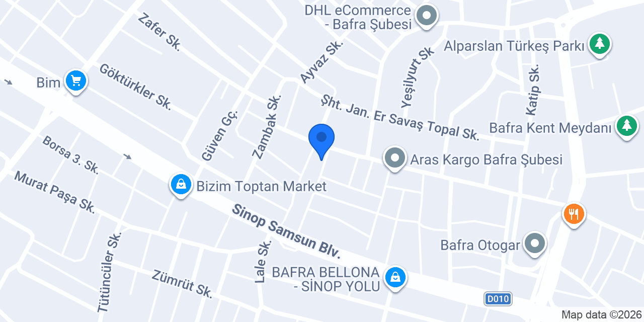 BERRAK HALI YIKAMA FABRİKASI BAFRA konumu
