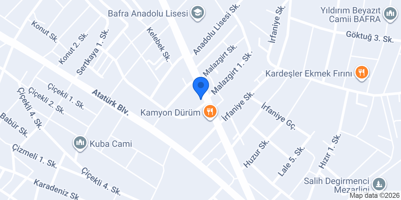 Bafra Yapı konumu
