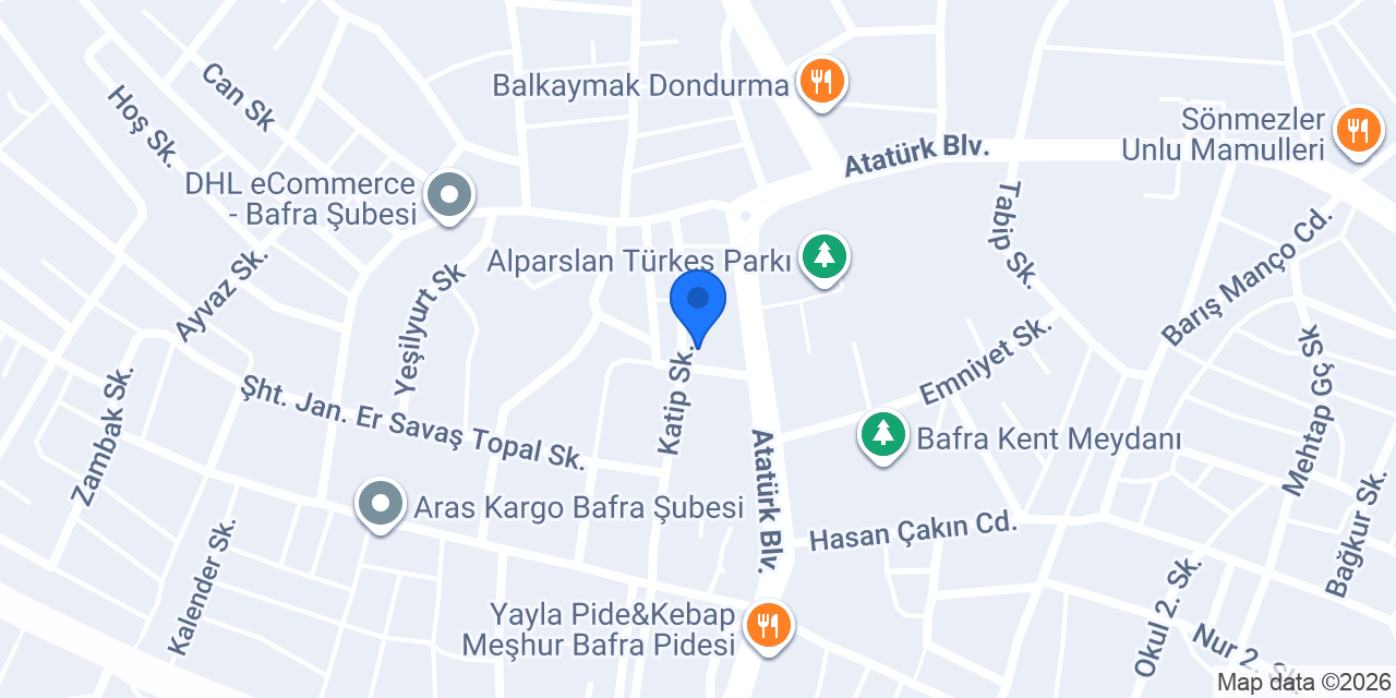 Bafra Avukat Selin Nagehan NACAK konumu