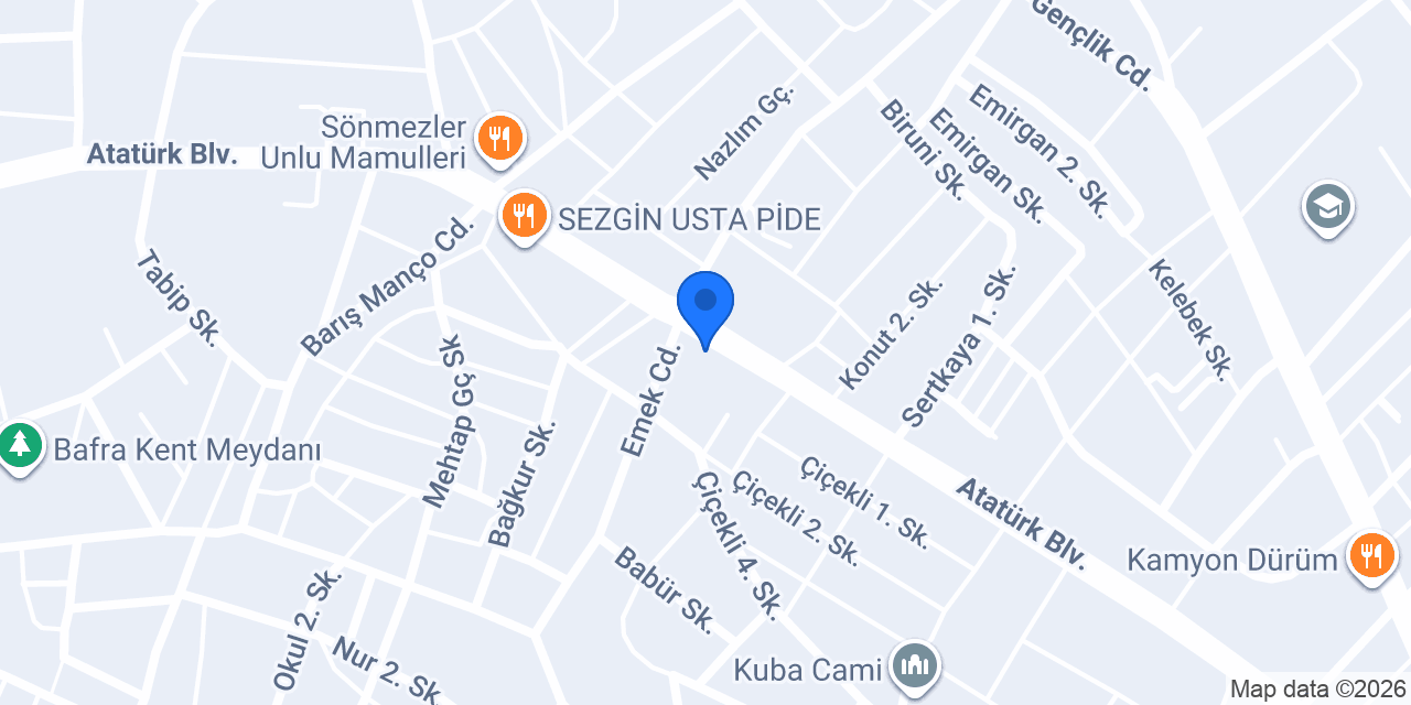 Bafra Dendo Ballıkaymak®️ konumu