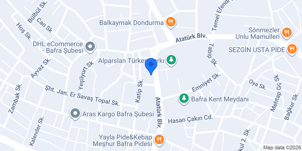 Bafra Seyyah Turizm konumu