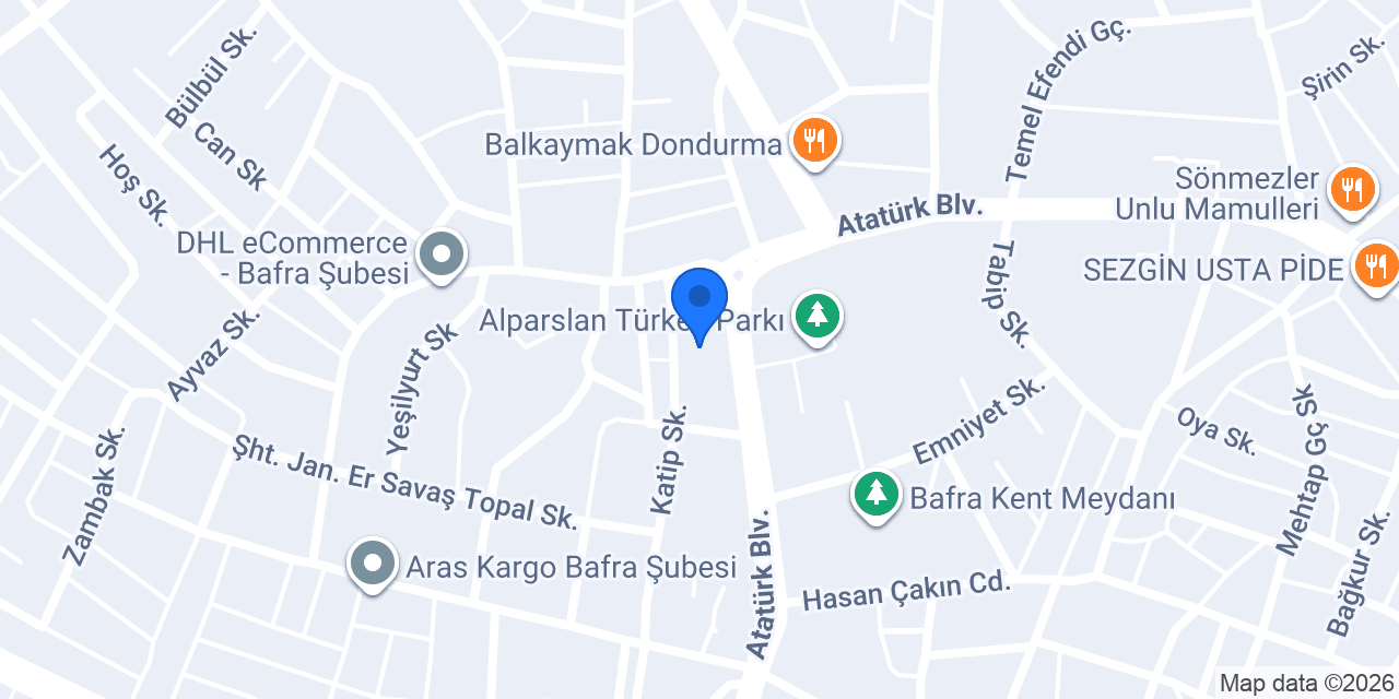 CRAZY DÖNER BAFRA konumu