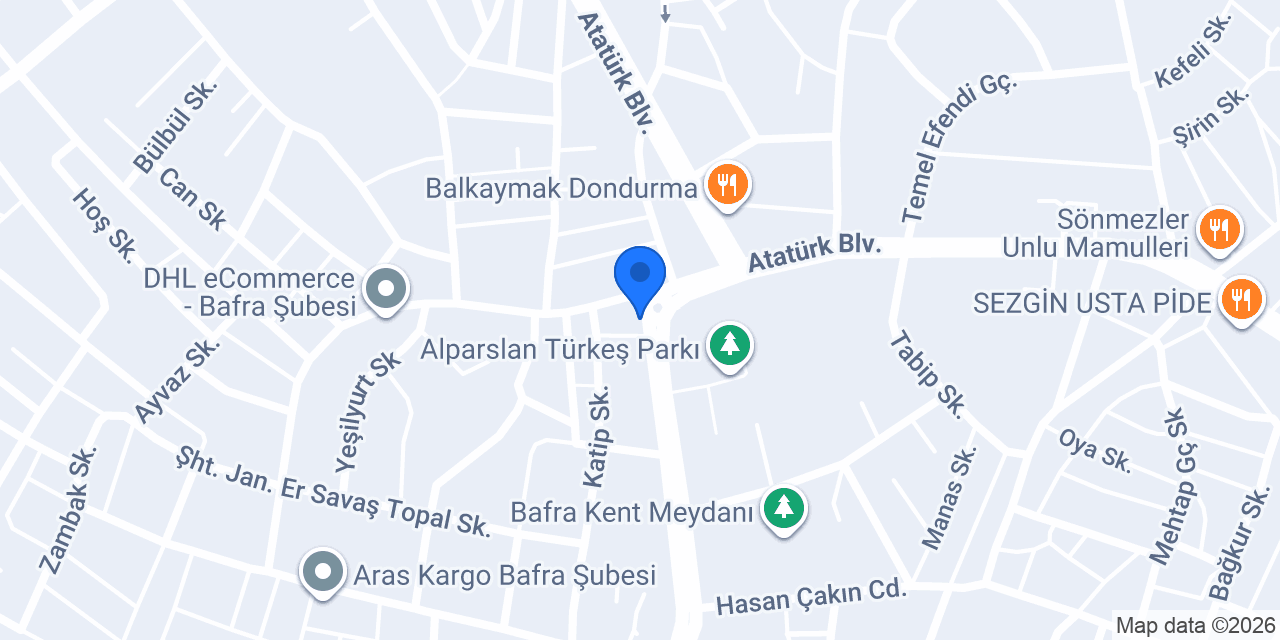 Bafra Fatih Taksi Osman BiRCAN konumu