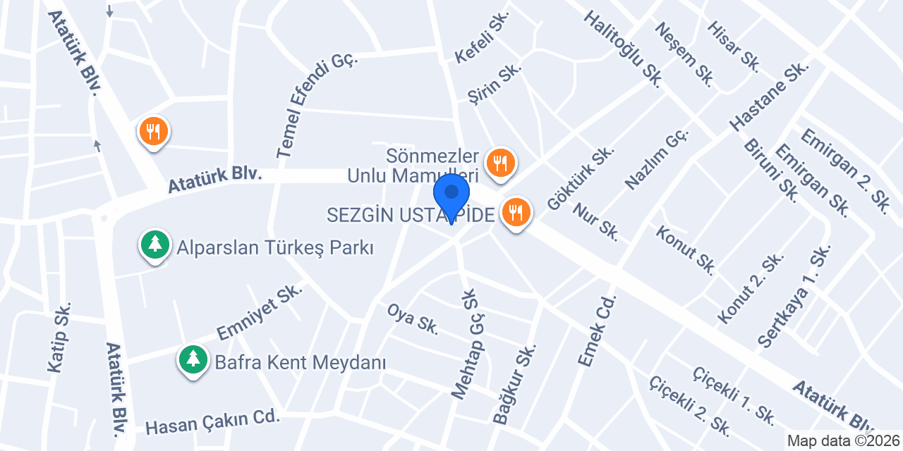 BAFRA HAMAM SULTAN (KADINLAR’a ÖZEL) konumu