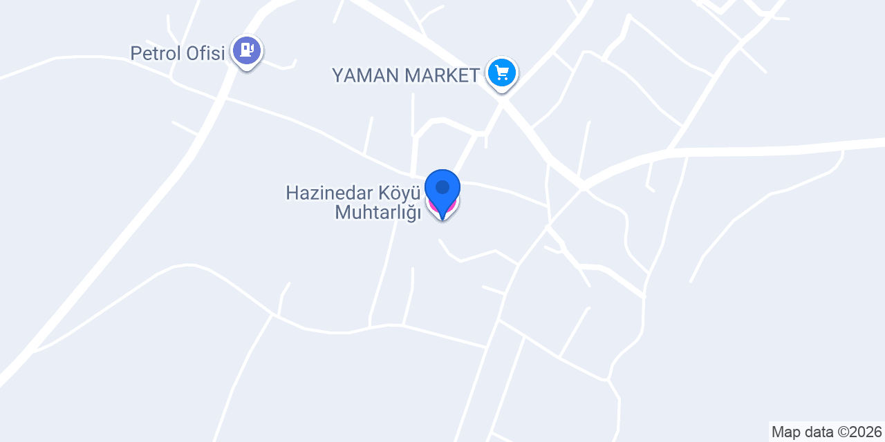 Hazinedar Köyü Muhtarlığı konumu