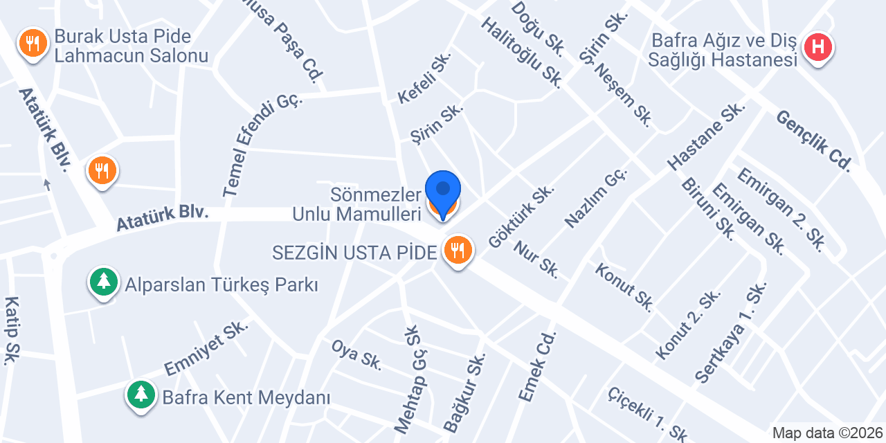 Sönmezler Unlu Mamulleri konumu