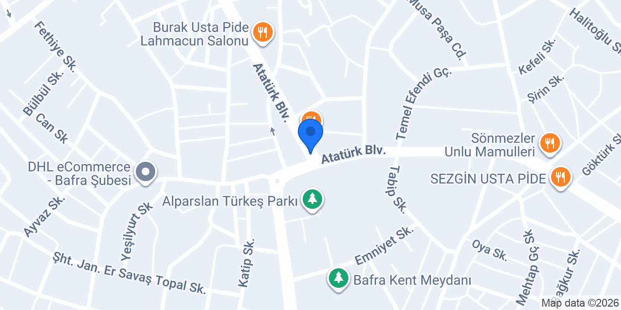 Helvaci Ali Bafra konumu