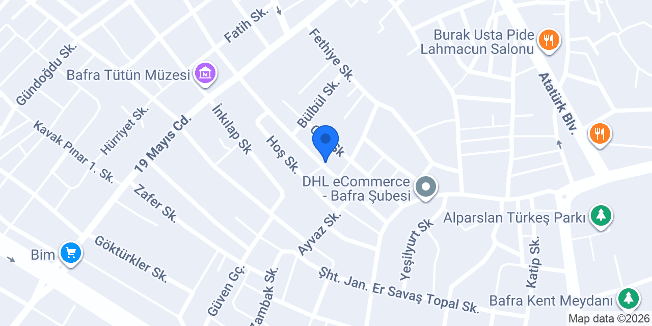 Recai Kırca Bafra Pazarlama konumu