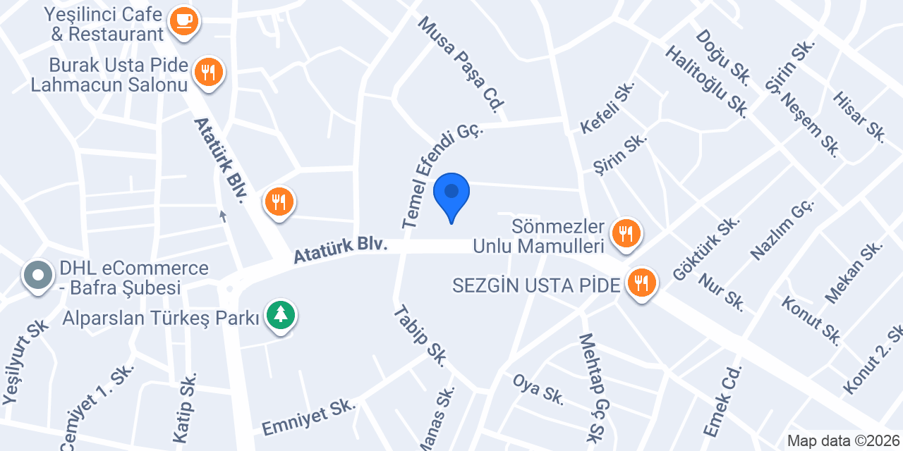 Domino's Pizza Bafra konumu