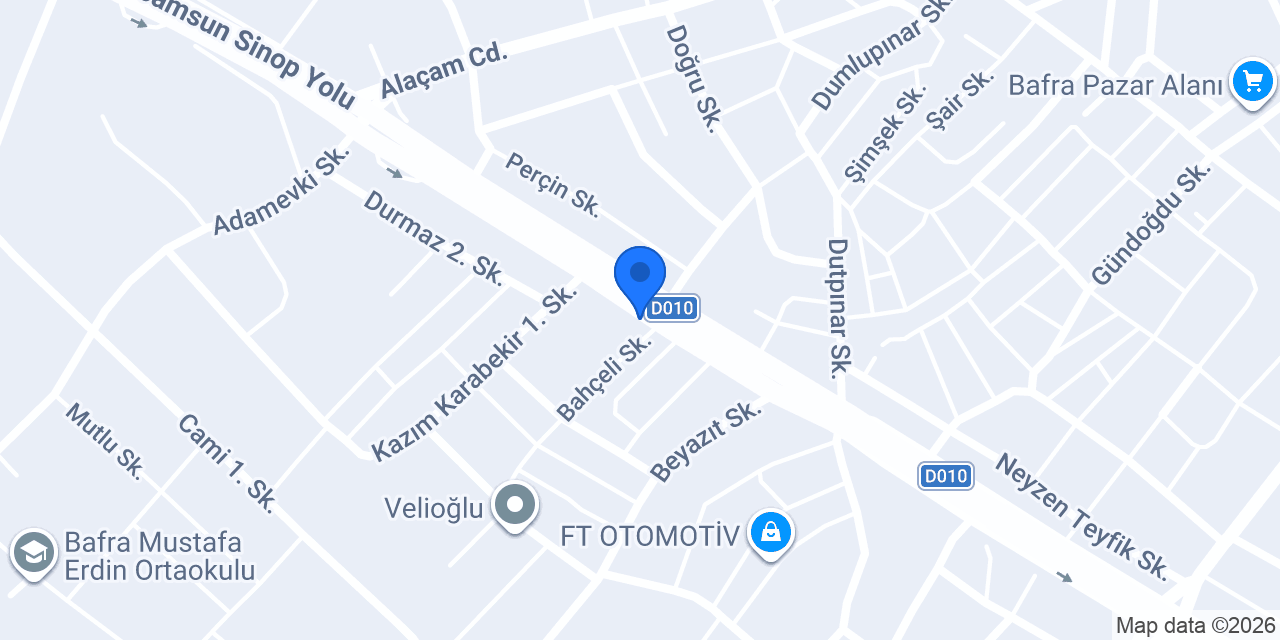 Ceylan Oto konumu