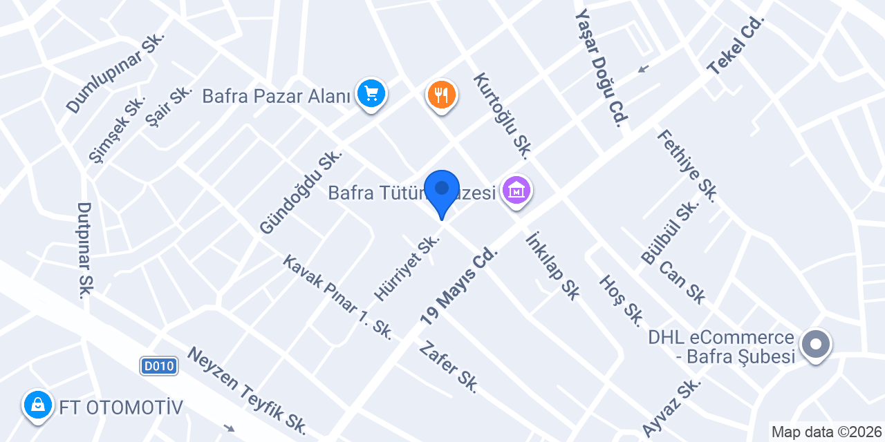 İrfan mobilya bafra konumu