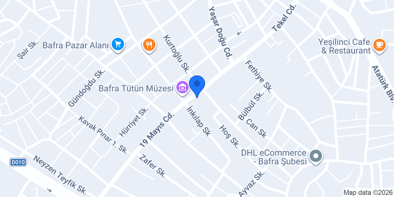 BAFRA HALI DÜNYASI konumu