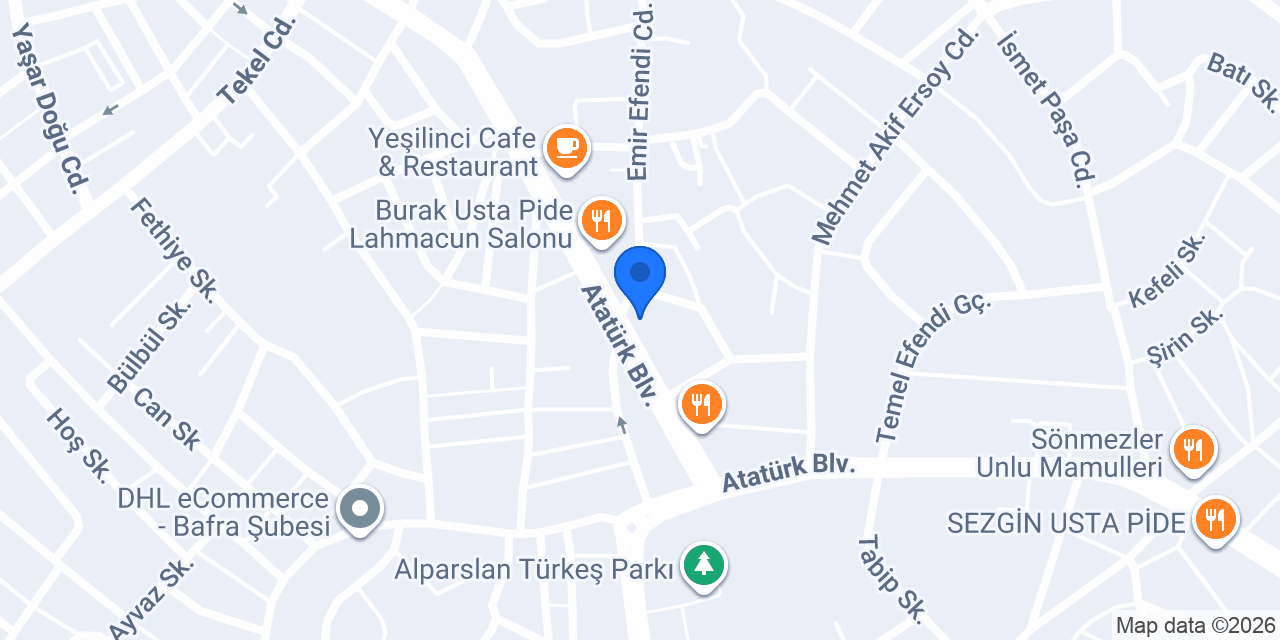 Bafdo Bafra Dondurma konumu