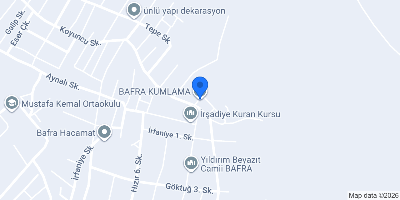 BAFRA KUMLAMA konumu